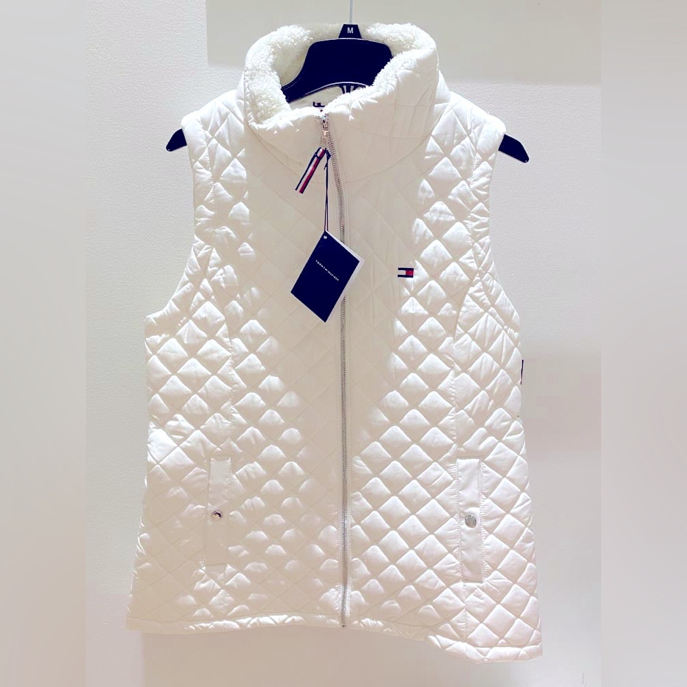 🆕 Tommy Hilfiger Ivory Quilted Vest